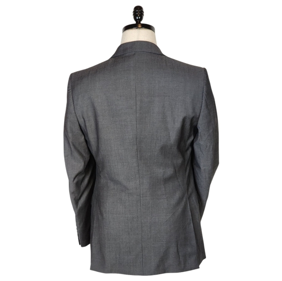 Joseph Abboud 38R Slim Fit Suit Blazer Super 120s Wool Gray Pinstripe USA - Picture 3 of 10